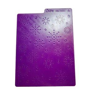 Sizzix Polka Daisies & Diagonals Embossing Plate Set 6x7 Purple Textured Plastic